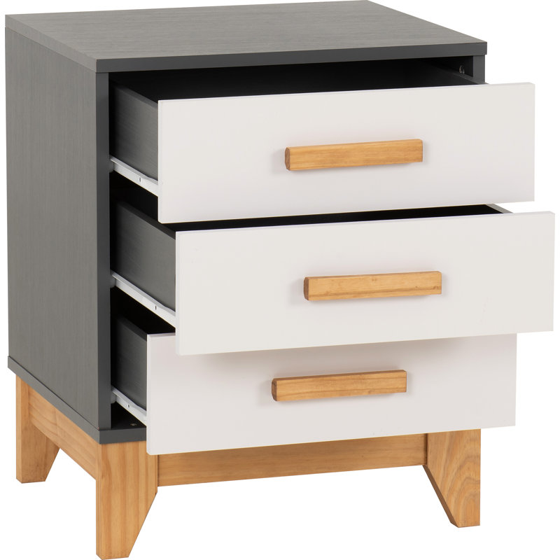 Veronica 46.5cm W Manufactured Wood Bedside Table