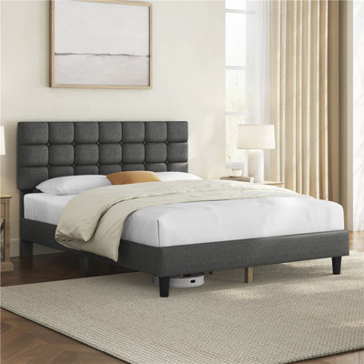 Lit plateforme tapissier Contemporary