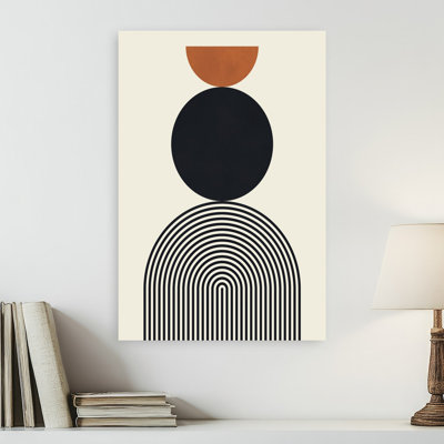 «Stacked Geometric Forms Abstract», reproduction d'art géométrique murale contemporaine