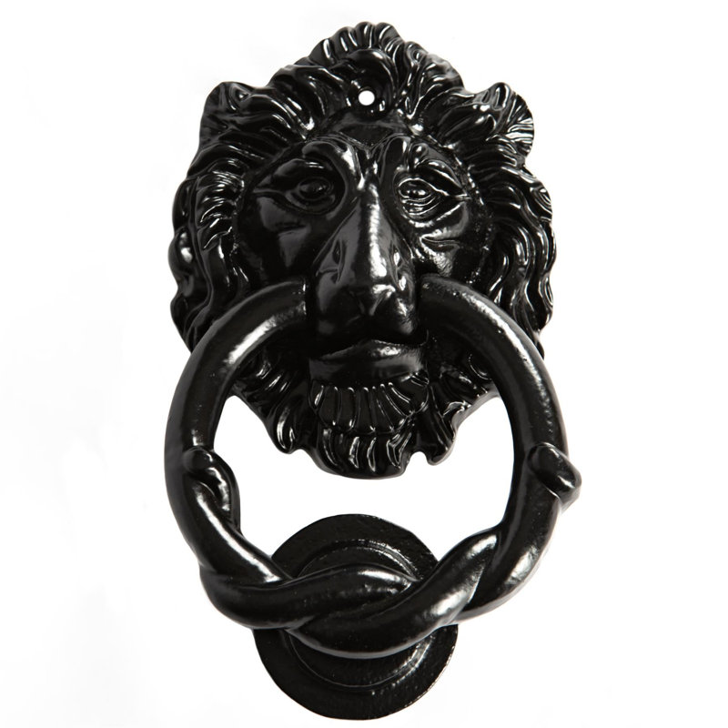 Hammer & Tongs - Lion Head Door Knocker - H150mm - Black