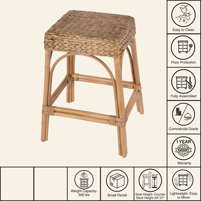 Lennart 24.5" Counter Stool, Golden Brown