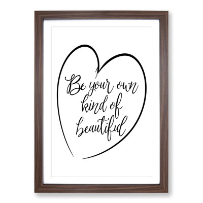 Own Kind of Beautiful - Picture Frame Typography