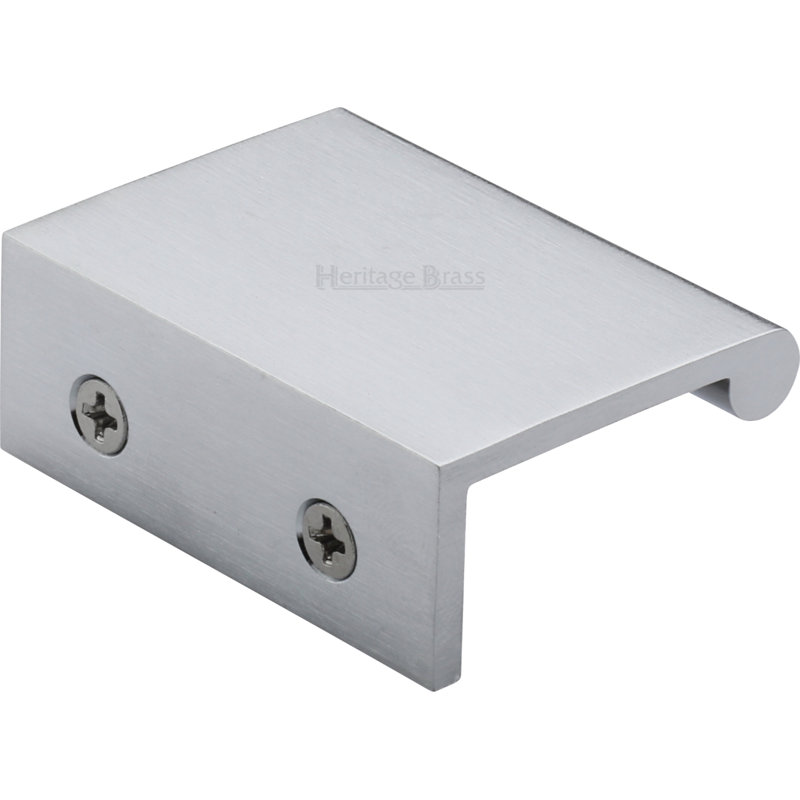 Heritage Brass EPR Edge Pull Cabinet Handle 5cm, Satin Chrome