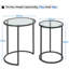 Metal Frame Nesting Tables, Round Side Tables-1969851988