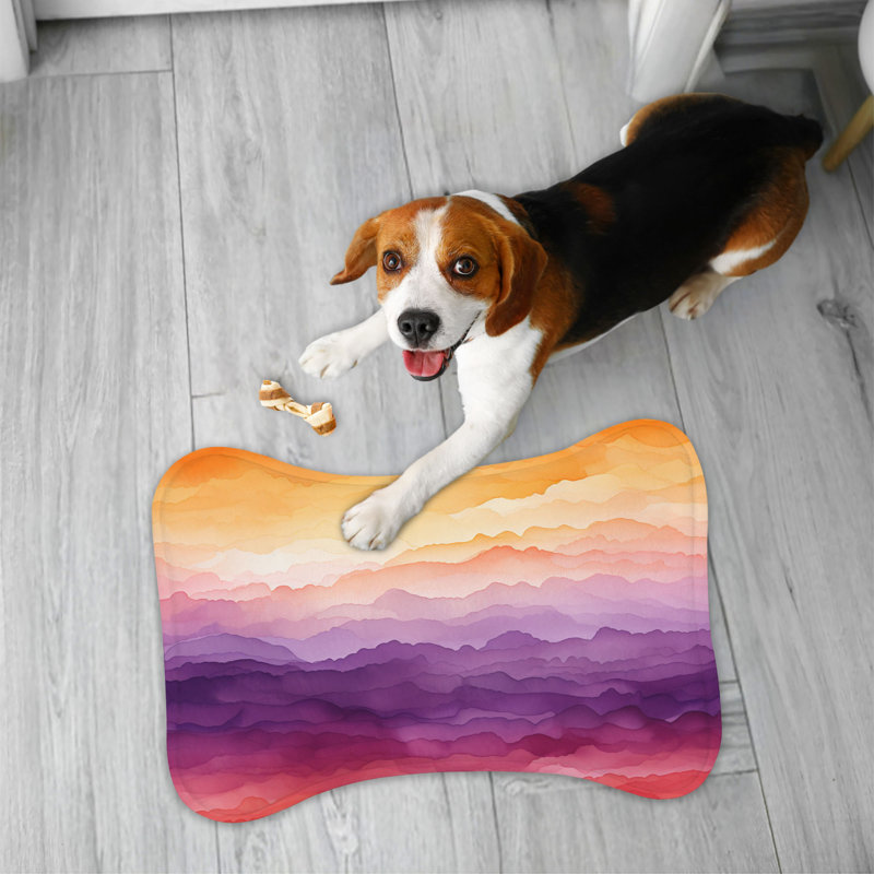 Evening Fade - Tapis d'alimentation en os 1 pièce, Moyen (18 po)