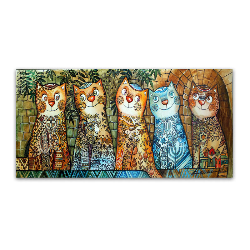 Chats d’Israel, impression sur toile tendue, H 16 po x l 32 po