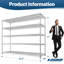 Tablettes de rangement réglables en métal de 55,5 po pour la cuisine du garde-manger-215788603-209674002