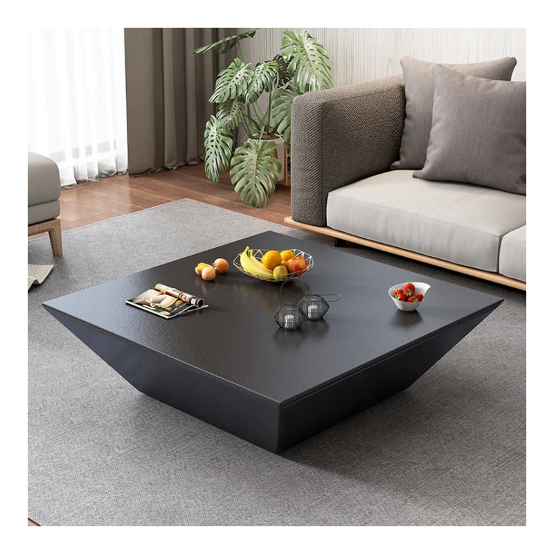 Myanh Lift Top Pedestal Coffee Table, Black, 35cm H x 100cm L x 100cm W