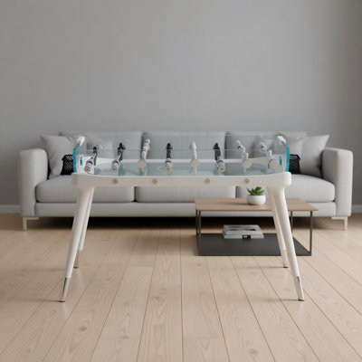 Table de soccer haut de gamme en bois massif minimaliste blanc