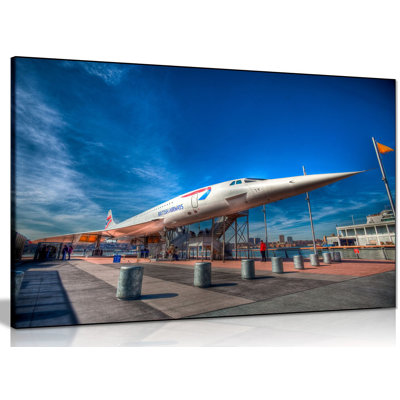 Ba Concorde Jet Plane 1 Piece Wrapped Canvas Wall Art