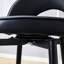 De 2 tabourets de bar rotatifs à 360 °, revêtement en polyuréthane moderne et structure en métal noir, pour une utilisation multiple dans le bureau à domicile, conception ergonomique, chaises faciles à assembler (paire), pieds de siège, espaces variés pour de longues heures,