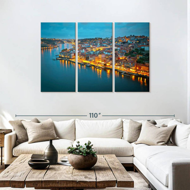 Rorry Porto Harbor Lights, 48" H x 74" W