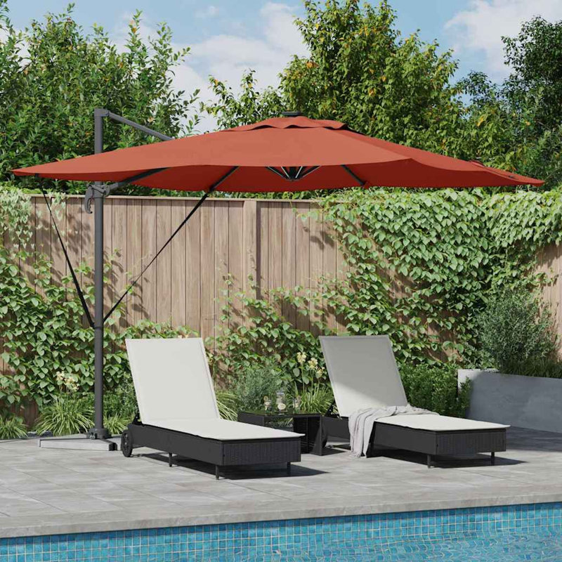 Cantilever Parasol, 270cm H x 285cm W x 285cm D, Red