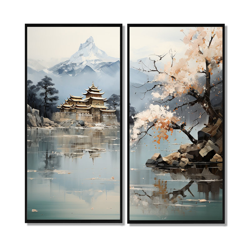 Guenther - art mural blanc, H 40 po x l 40 po, Impression encadrée flottante, Noir