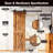 X Design Colour Solid Pine Wood Unassembled Door with Black Rustic Installation Hardware Kit-71801250-71801249