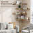 4 Tier Corner Floating Shelves Set of 4, Rustic Pine Wood Corner Shelves for Wall Storage and Decor, L-Shaped Corner Wall Mounted Shelf for Bedroom, Living Room, Bathroom, Kitchen and more-1319647377
