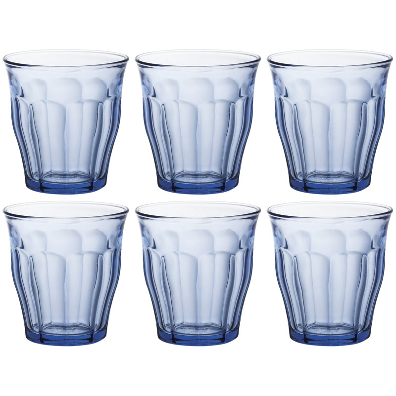Duralex Picardie Marine Drinking Glass 310ml, 16.9cm H x 8.25cm W x 8.25cm D, Blue