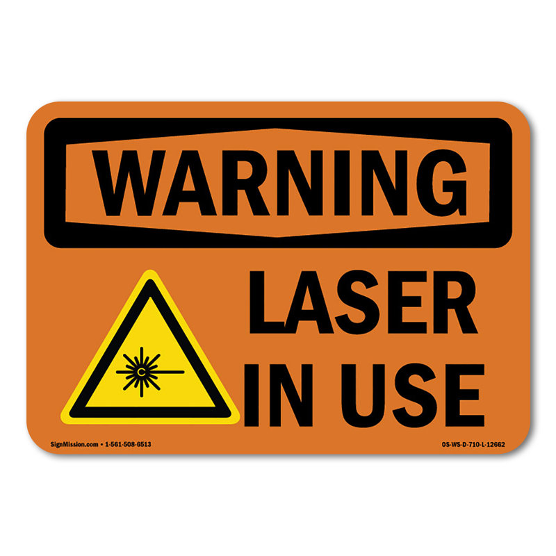 Enseigne laser en plastique 10 po x 7 po