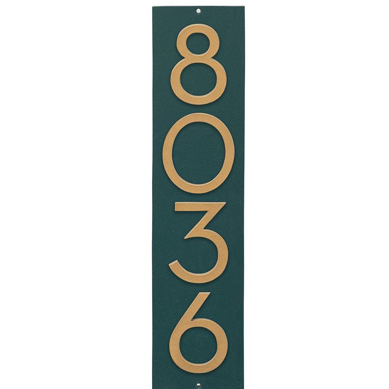 Rectangle Wall Plaque, Hunter Green, Yes, Gold