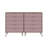 Rockefeller 70" Mid-Century Modern Double Dresser with 10 Drawers in Natural and Rose Pink-957021866