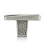 CHESTER RECTANGLE KNOB; MATTE SILVER FINISH