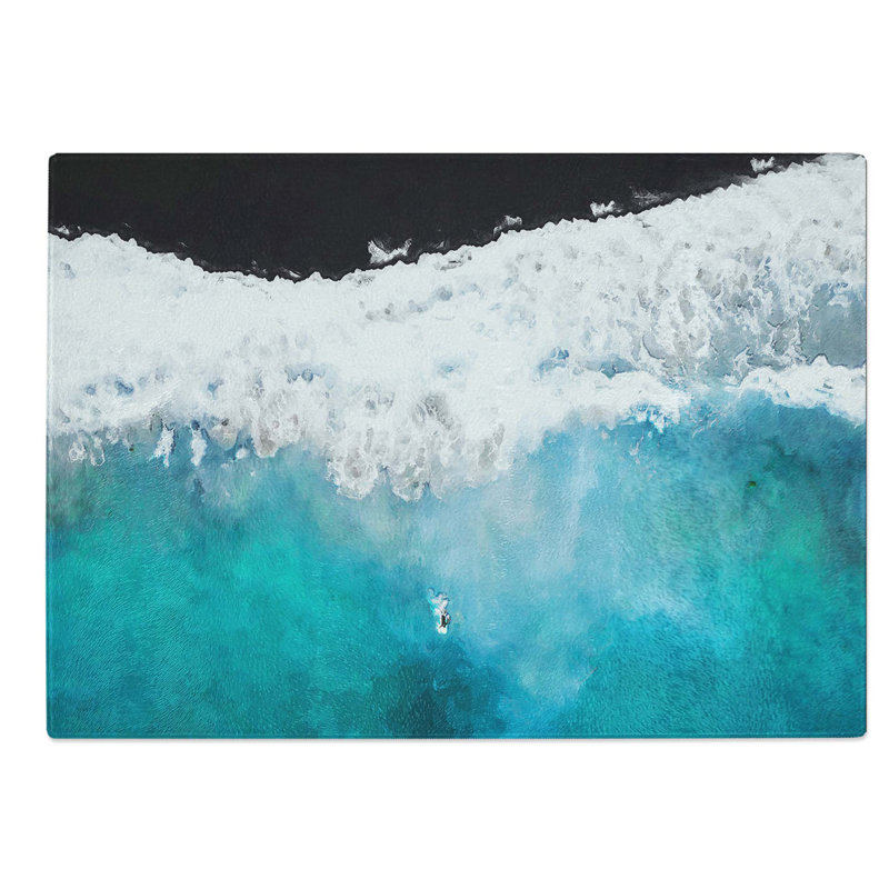 Glass Leaving The Beach Chopping Board, 39 cm W x 28.5 cm L