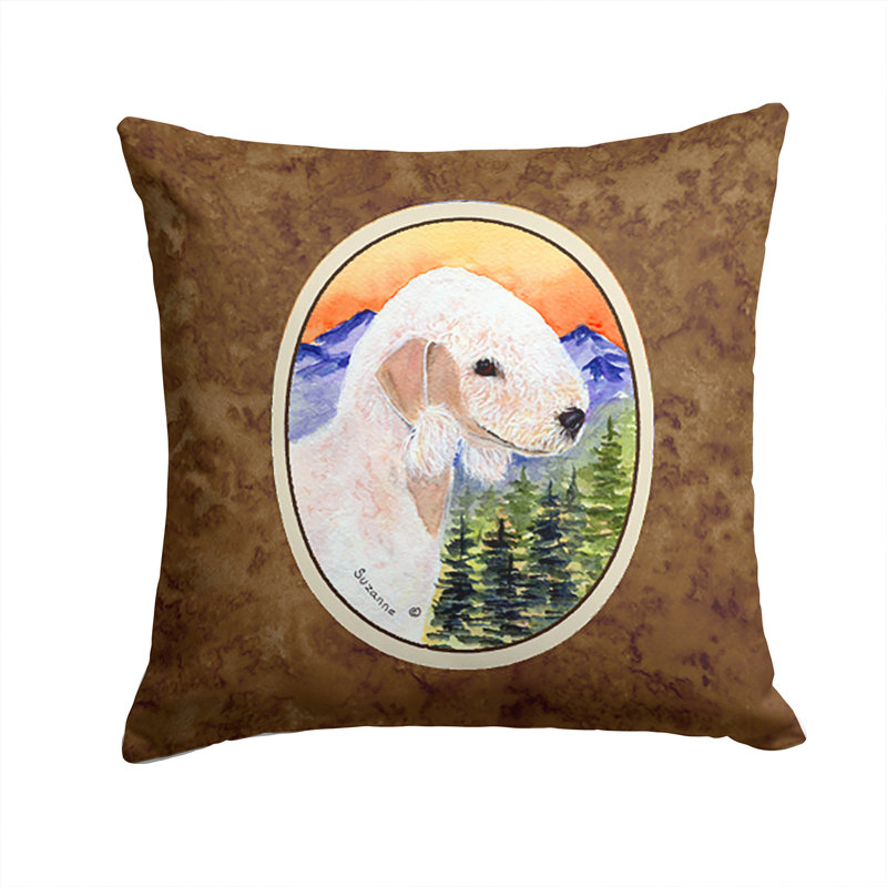 Coussin décoratif intérieur/extérieur bedlington terrier