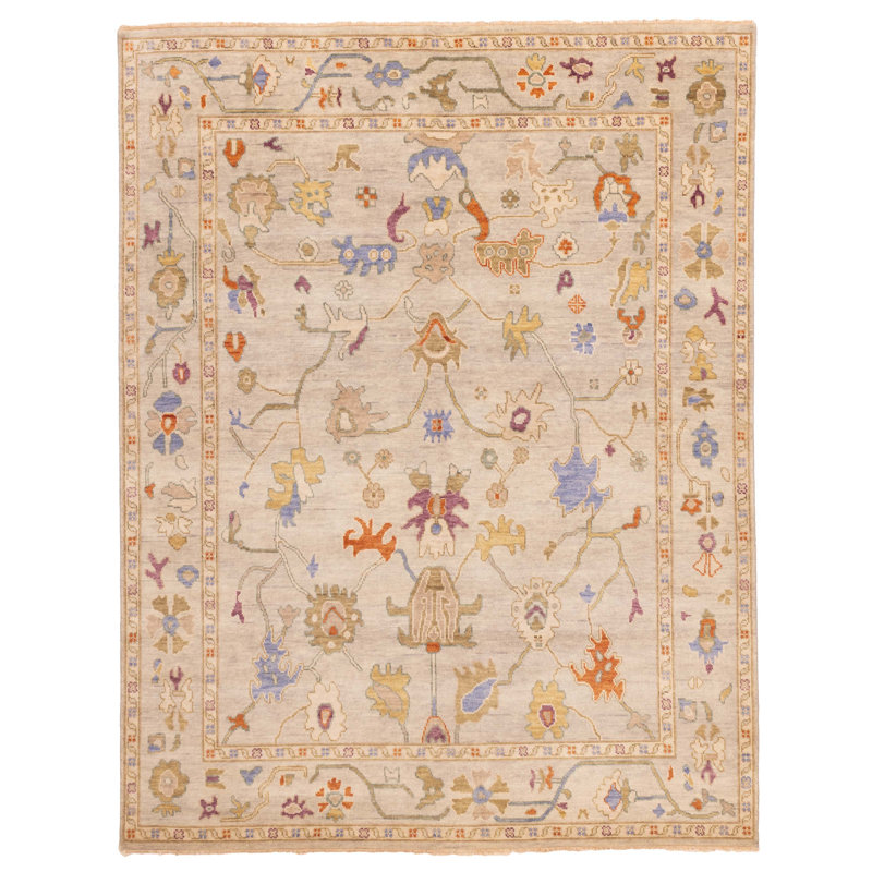 Modern Oushak Khaki Rug 7'10" x 10'0"