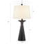 Ensemble de lampe de table noire Kitson