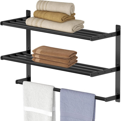 Molyneaux 2 Piece Stainless Steel Accent Shelf with Towel Bar