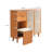 47.24" Brown Solid wood Rubberwood Shoe Storage