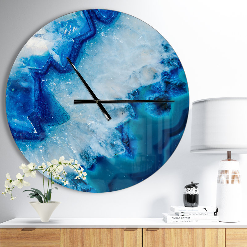 Geode Slice Macro - Horloge murale moderne, Moyen