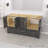 Solid Wood 60" Double Bathroom Vanity Base Only-92727183