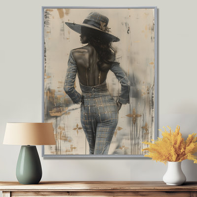 Silhouette Of A Classy Woman - Fashion Girl Power Wall Art Print