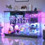 Display Sideboard with RGB Lights, Removable Glass Shelves and Lock-166846075