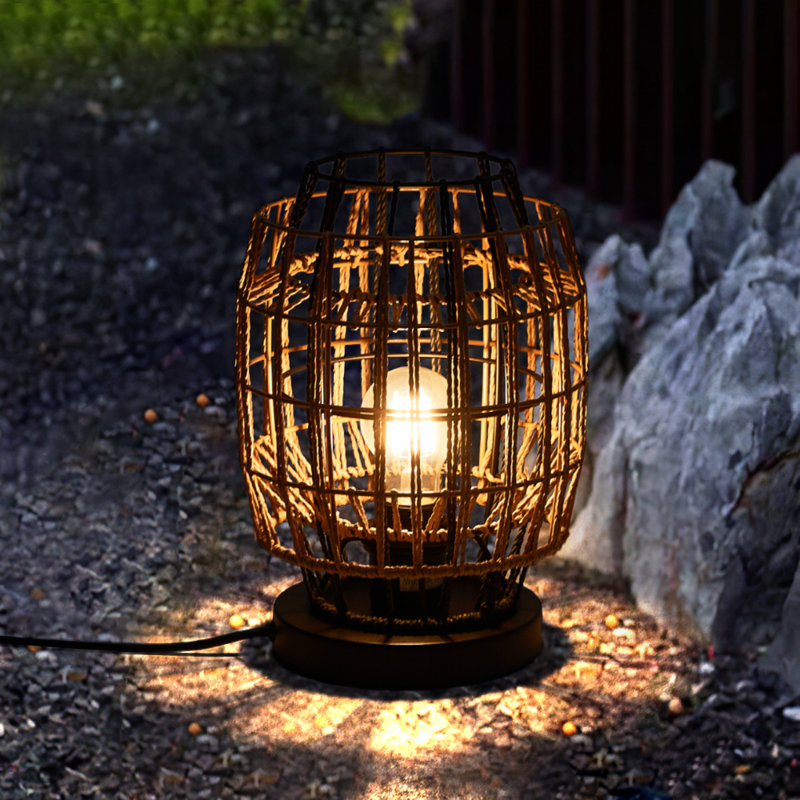 Brown USB Table Lamp