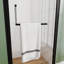 Porte de douche pivotante semi-sans cadre 34 "à 35,2" x 72 ", verre trempé de 1/4", largeur réglable de 1,2 pouce, installation réversible, porte de douche