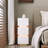 Modern Narrow 3 Drawer Nightstand with LED Lights & Wireless Charging Station  for Small Spaces-737519084