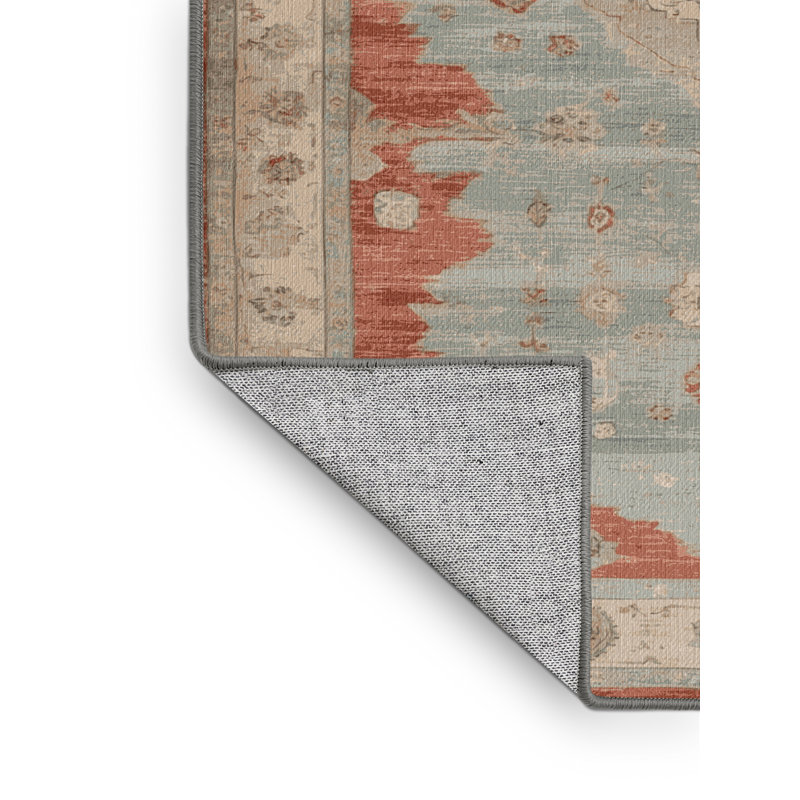 Machine Washable Overdyed Gray Area Rug, Square 3'