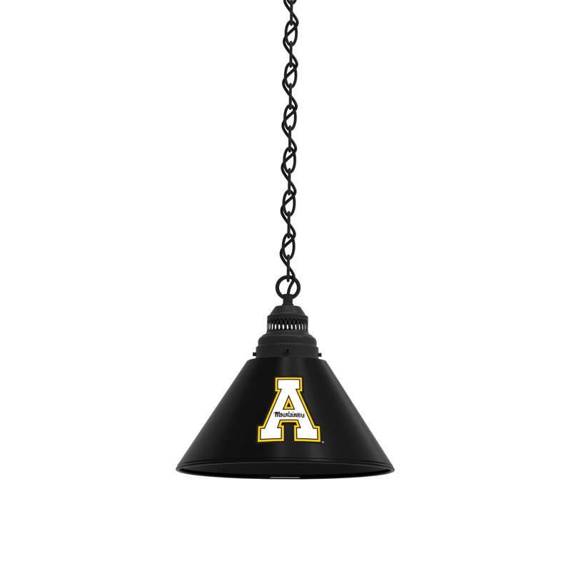 1 - Light Single Pendant, Black, Appalachian State Mountaineers