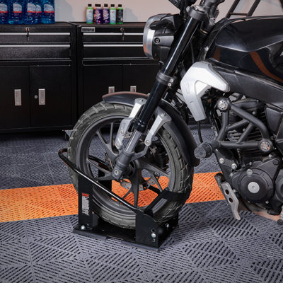 Motorcycle Wheel Chock, 1800 lbs Capacity Wheel Cradle Holder