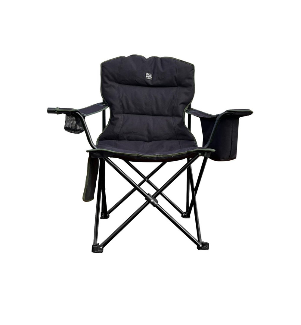 Olpro Black & Green Henwick Padded Folding Camp Camping Chair - Image 8