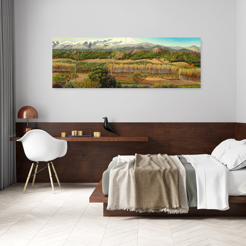 Paysage de campagne champêtre, H 20 po x l 60 po