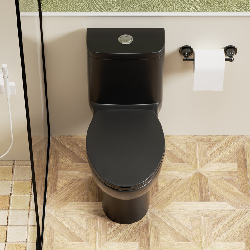 Toilette allongée une pièce à double chasse 1,1 / 1,6 GPF à hauteur allongée ADA avec siège à fermeture douce, chasse 1000MG