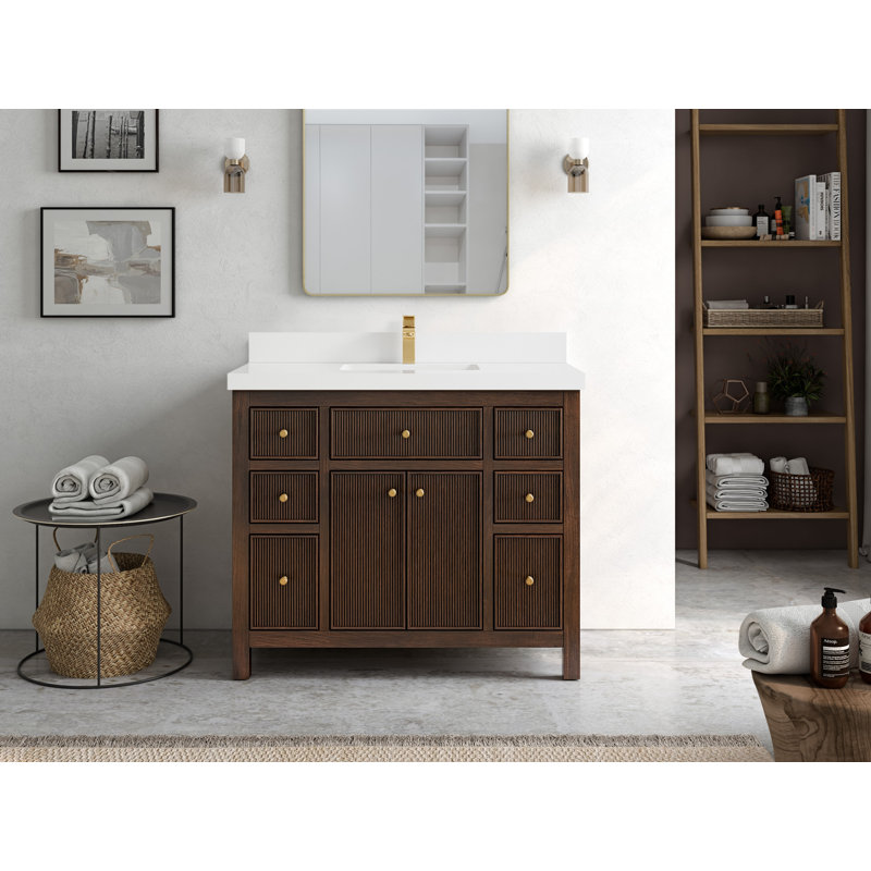 Teck de 42 po Sonoma X P 22 po De salle de bain D, Blanc