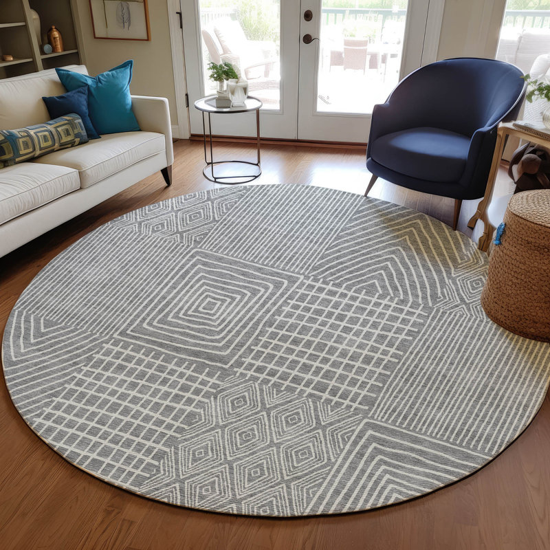 Tapis intérieur / extérieur gris Owen , 3 pi x 5 pi