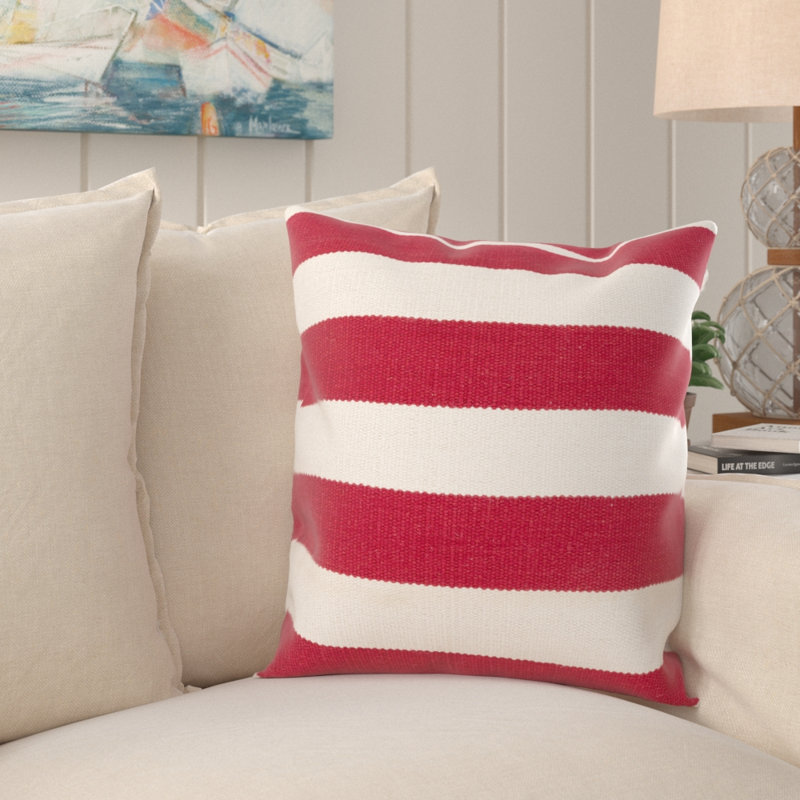 Coussin Brady, Bleu, Polyester, 18 po x 18 po