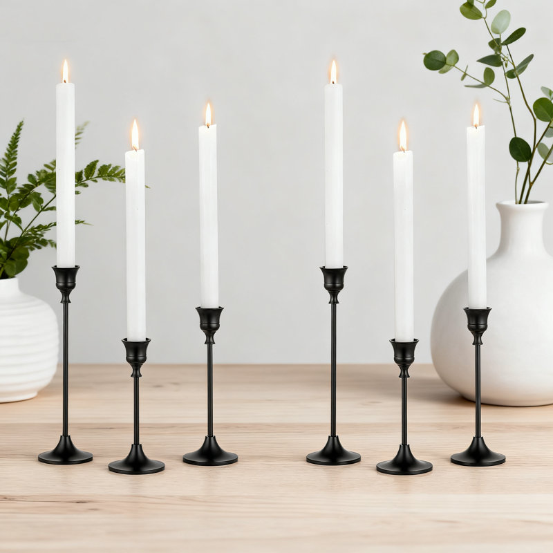 Elegant Candlestick Holders Set For Taper Candles, Decorative Centerpiece For Dining Table, Wedding, Christmas, And Housewarming