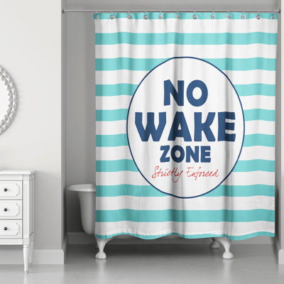 Rideau de douche simple no wake zone Yesenia