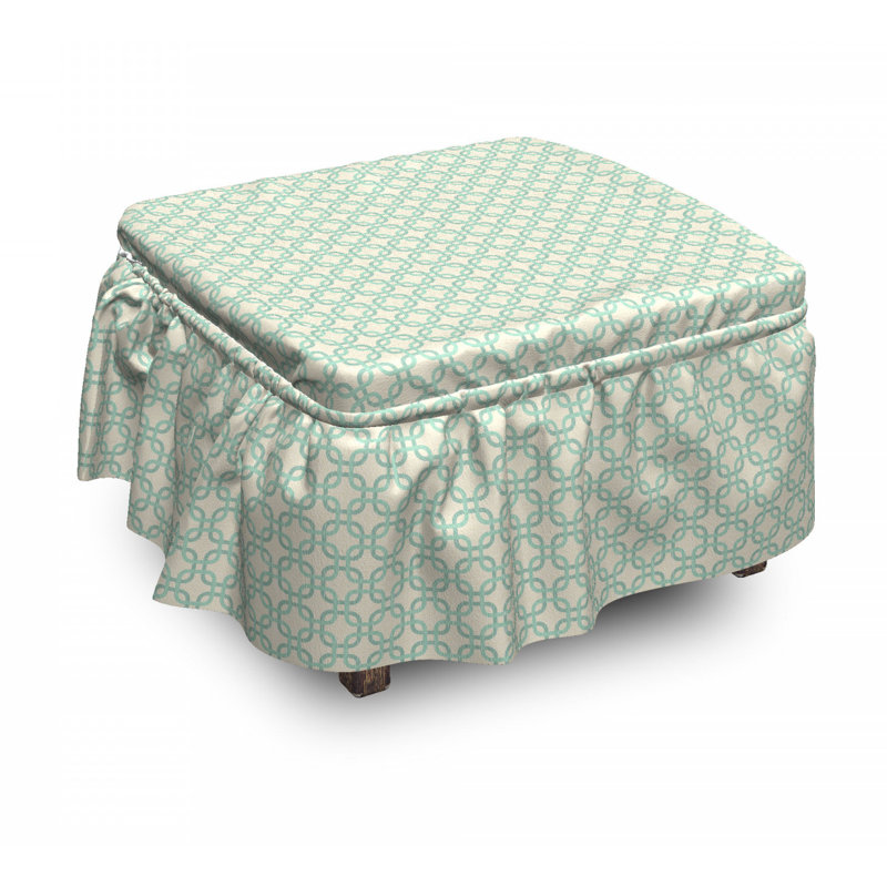 Ensemble de housse pour repose-pieds à coussins carrés pour boîte 2 pièces classic